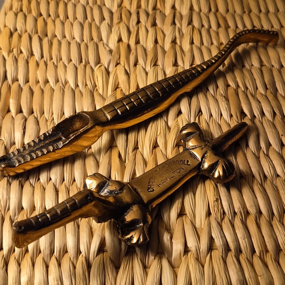 Vintage MCM Brass Alligator/Crocodile Nut Cracker - Picture 7 of 8